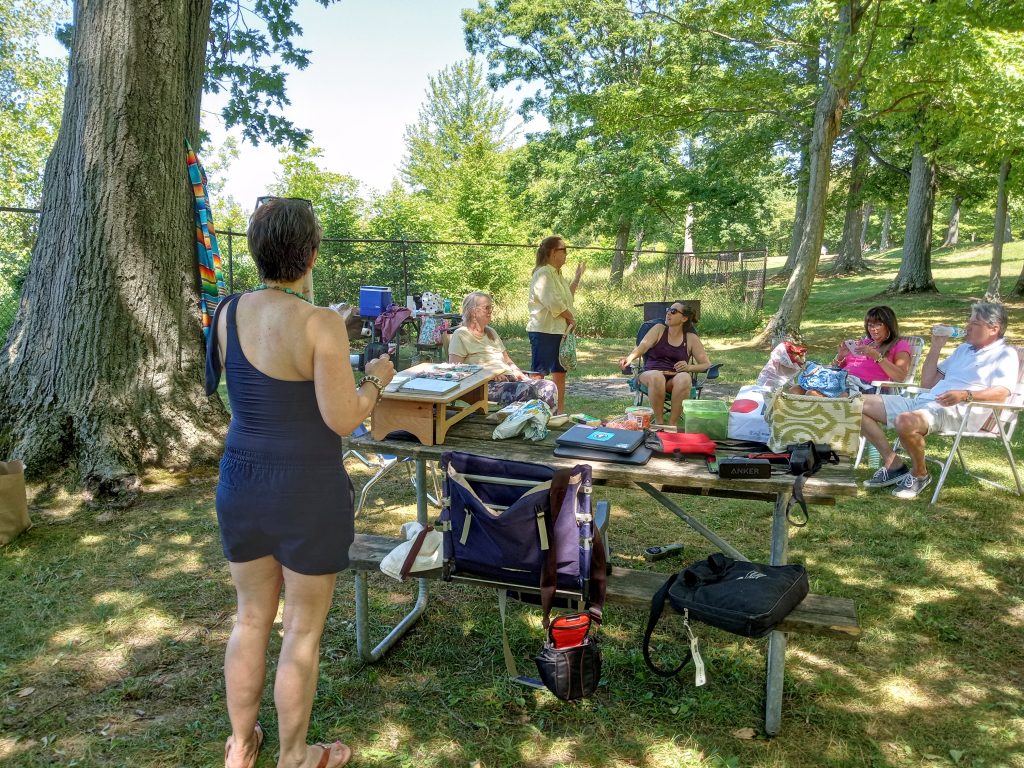 Picnic on the bluff at Fair Haven